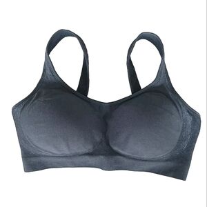 Truekind Everyday Essential Throw-on Wireless Bra black women's large
